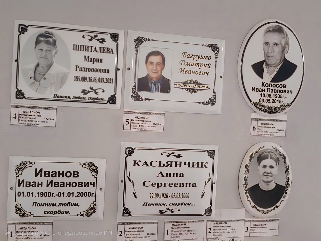 Портрет на памятник — металлокерамика